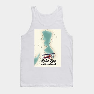 Lake Zug switzerland map Tank Top